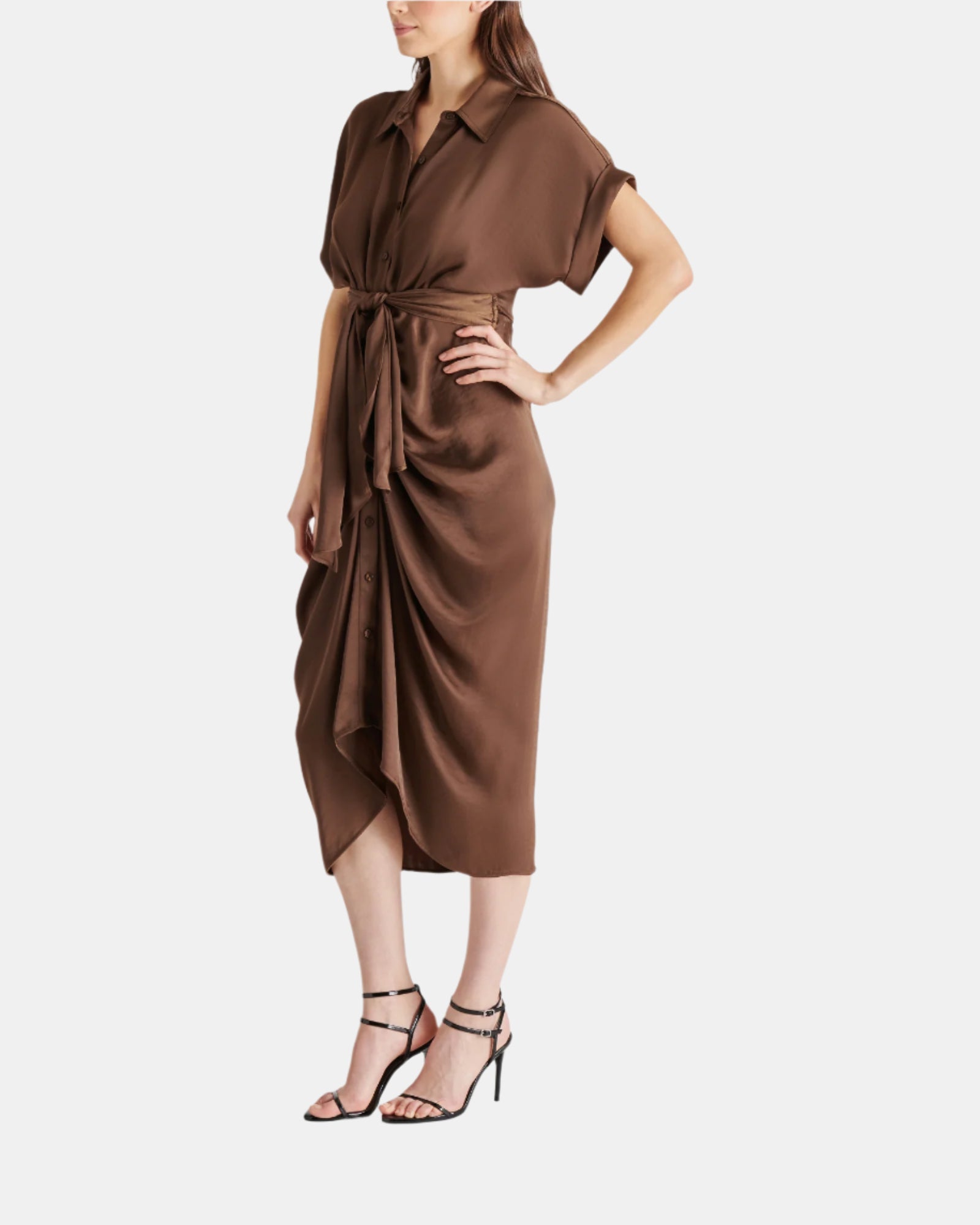 TORI DRESS COCOA - Clothing - Steve Madden Canada