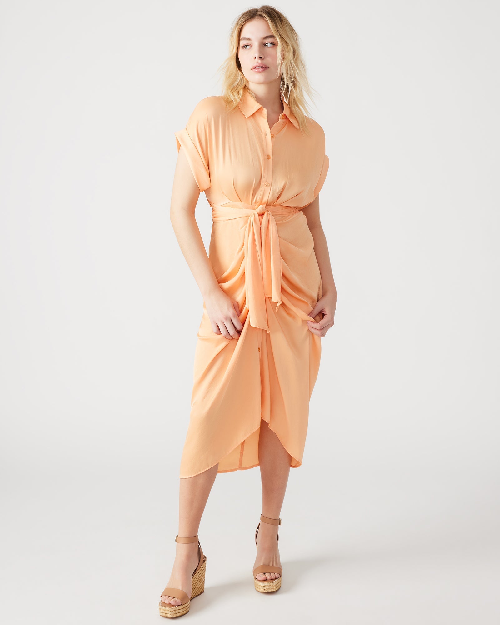 TORI DRESS CORAL - Clothing - Steve Madden Canada
