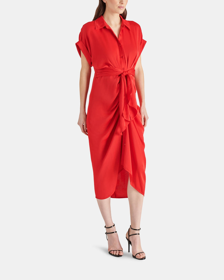 TORI DRESS RED - Clothing - Steve Madden Canada
