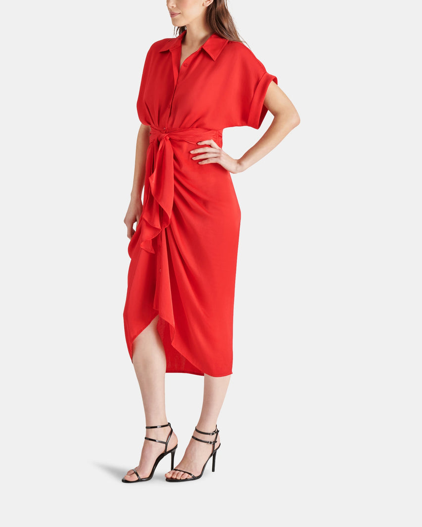 TORI DRESS RED - Clothing - Steve Madden Canada