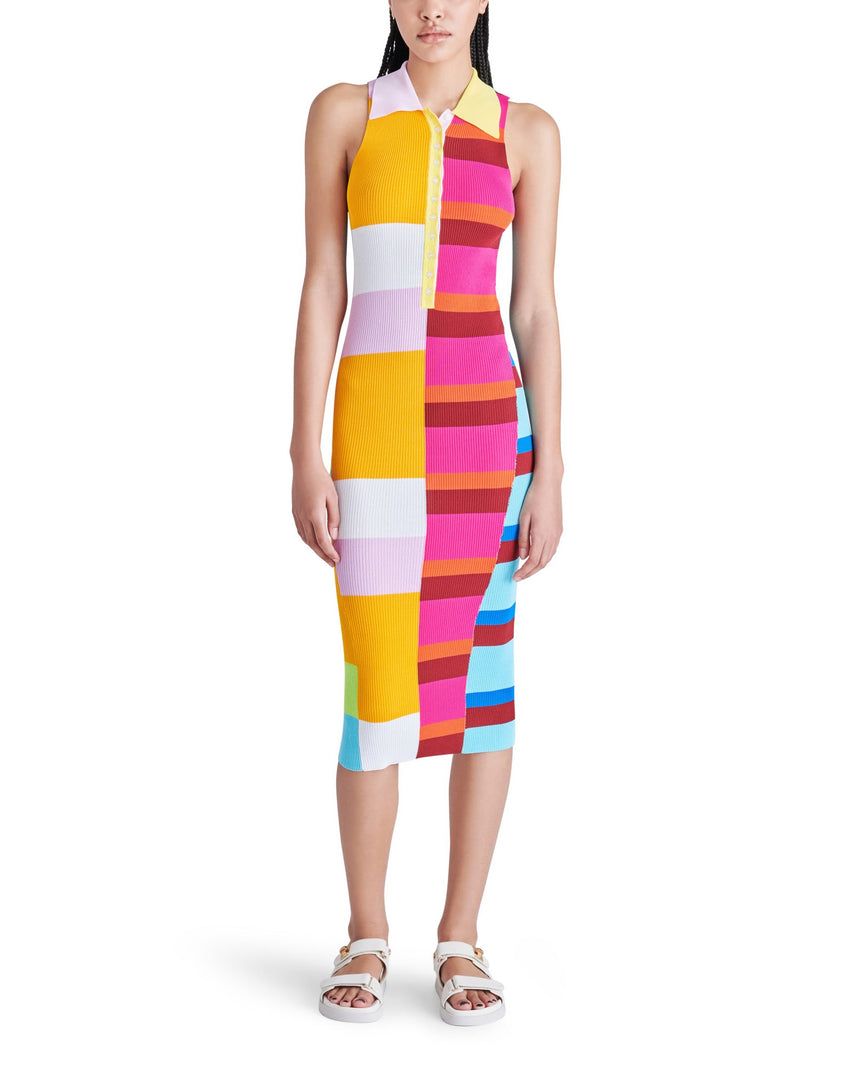 EVELYN DRESS BRIGHT MULTI - Clothing - Steve Madden Canada