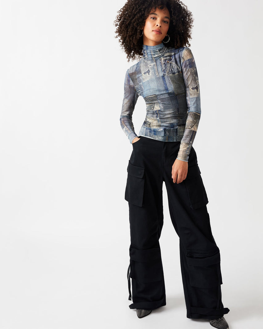 FIONA TOP DENIM - Clothing - Steve Madden Canada
