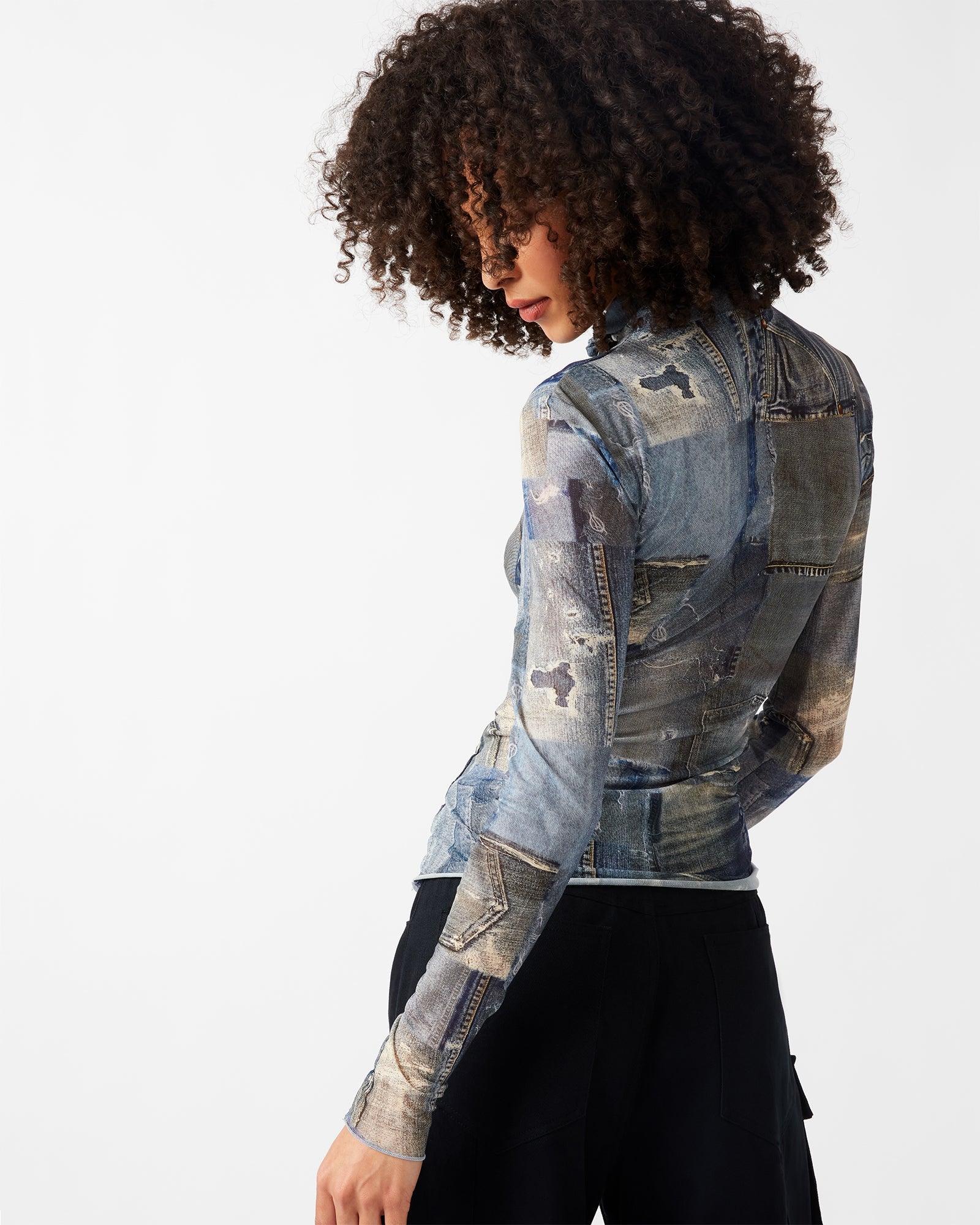 FIONA TOP DENIM - Clothing - Steve Madden Canada