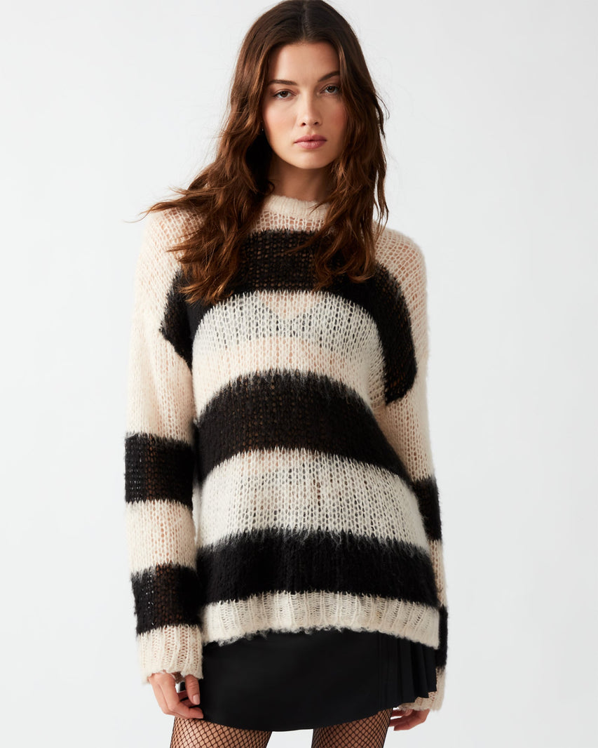 ELSON SWEATER BLACK MULTI - Clothing - Steve Madden Canada