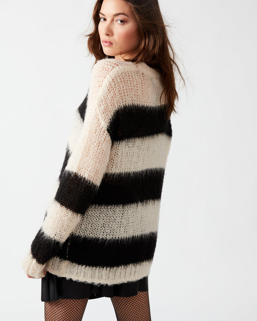 ELSON SWEATER BLACK MULTI - Clothing - Steve Madden Canada