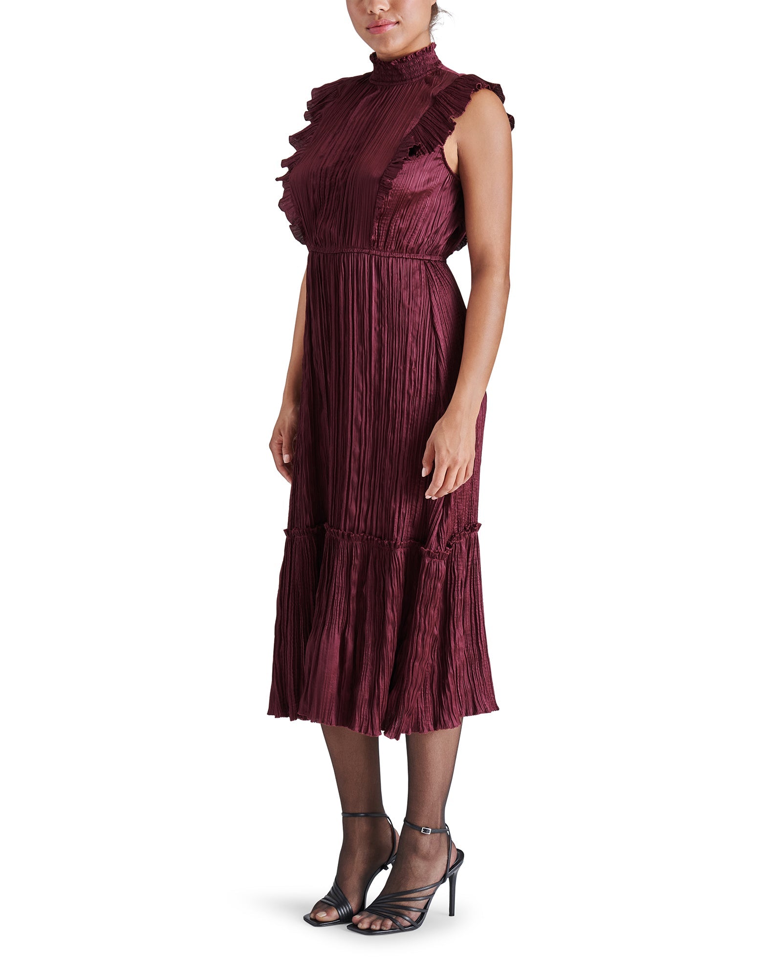 WEDNESDAY DRESS BURGUNDY - Clothing - Steve Madden Canada