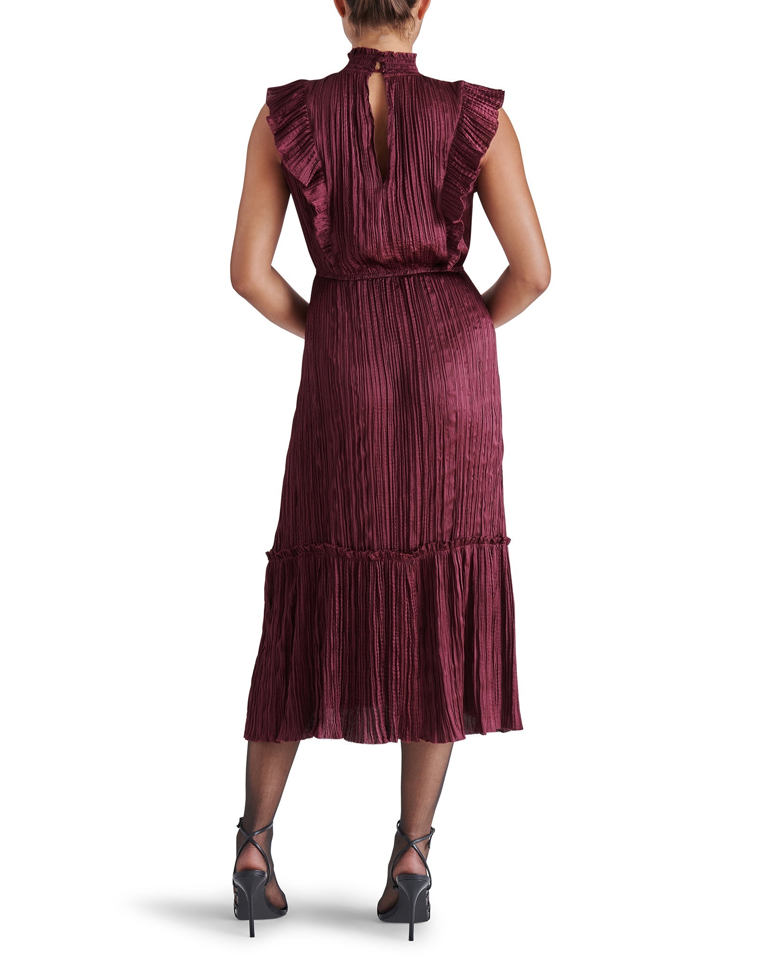 WEDNESDAY DRESS BURGUNDY - Clothing - Steve Madden Canada