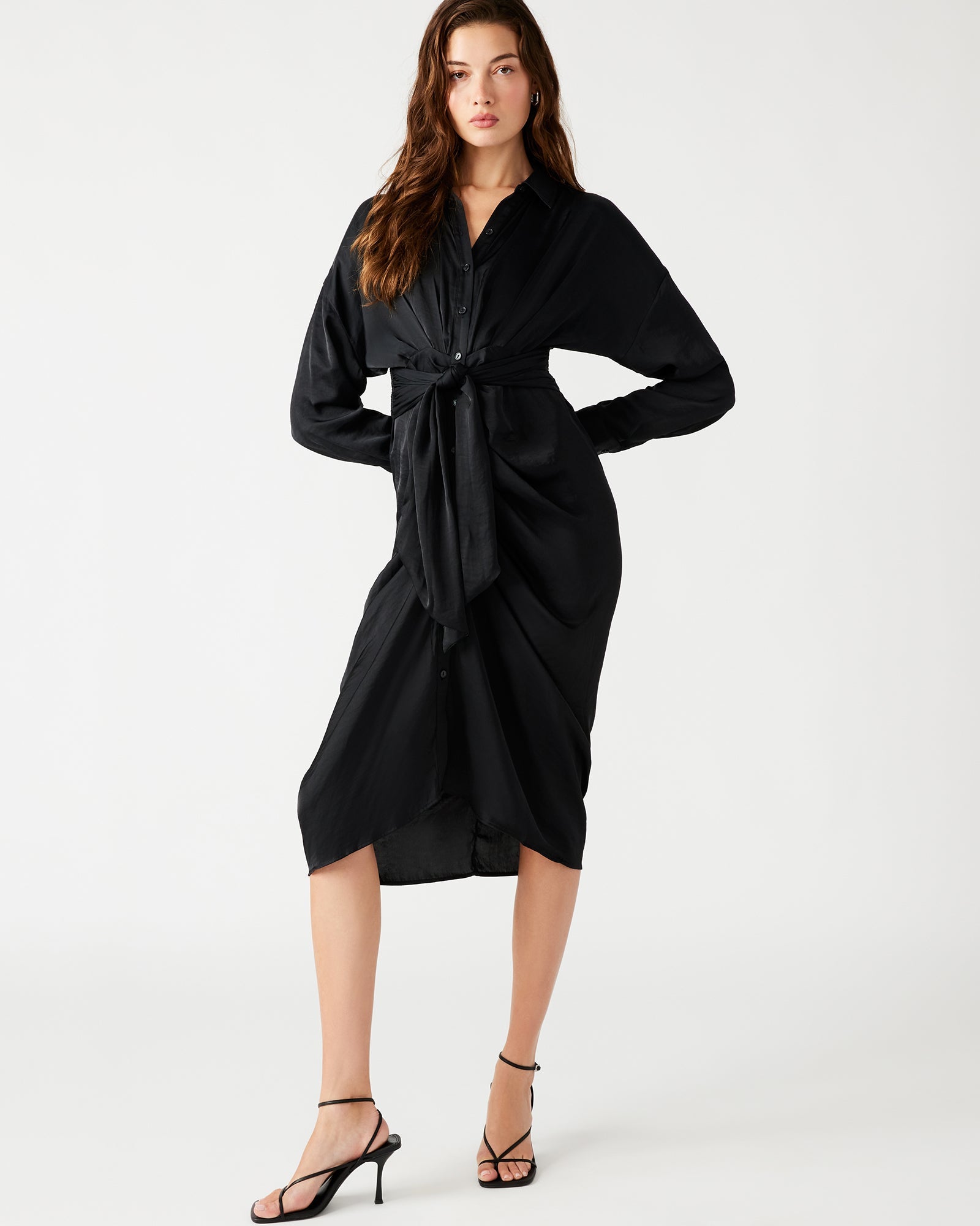 SULA DRESS BLACK - Clothing - Steve Madden Canada