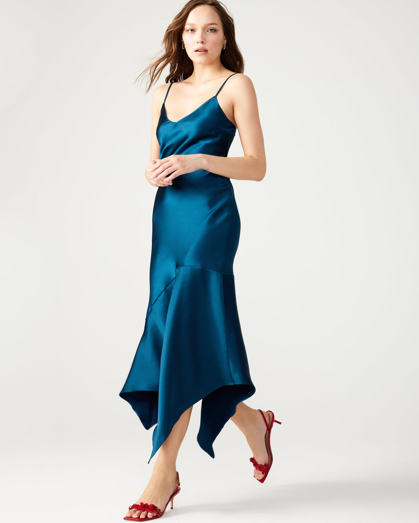 LUCILLE DRESS TEAL - Clothing - Steve Madden Canada