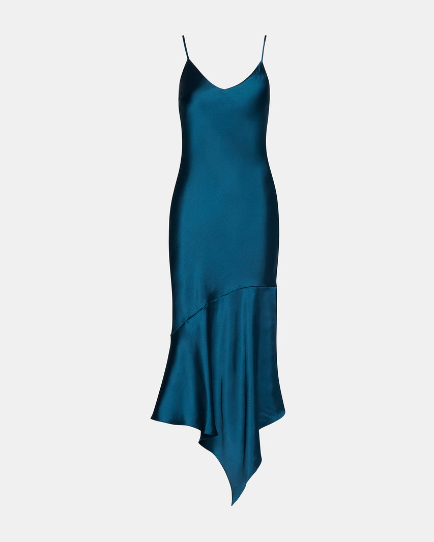LUCILLE DRESS TEAL - Clothing - Steve Madden Canada