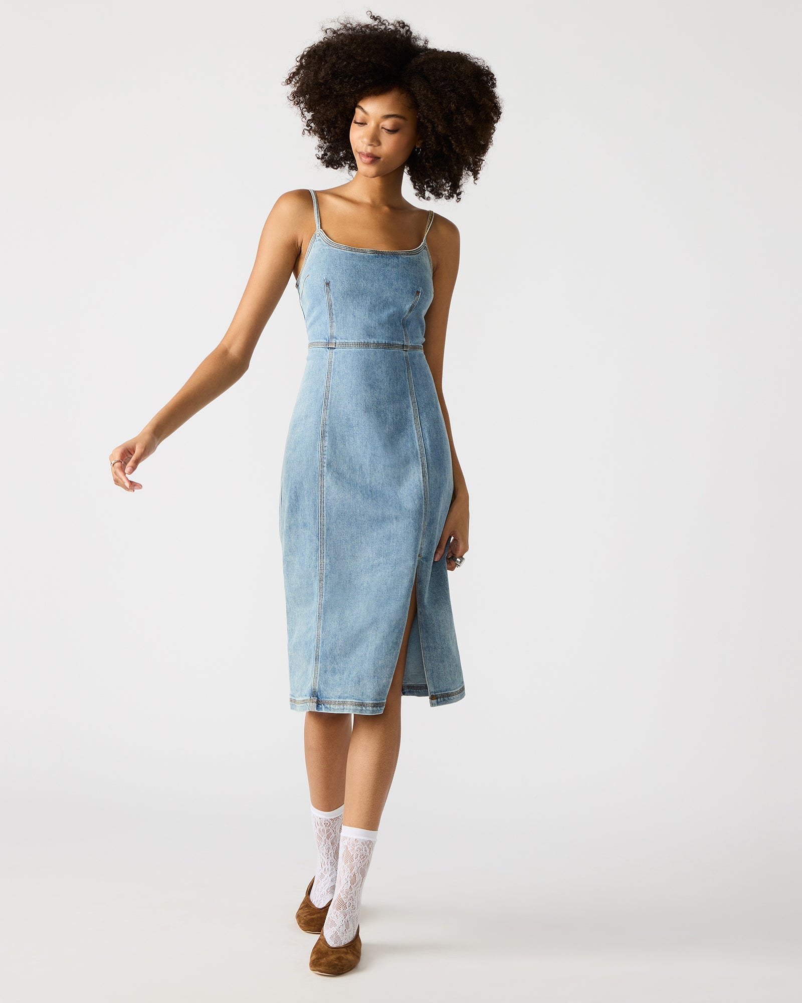 GISELLE DRESS DENIM - Clothing - Steve Madden Canada