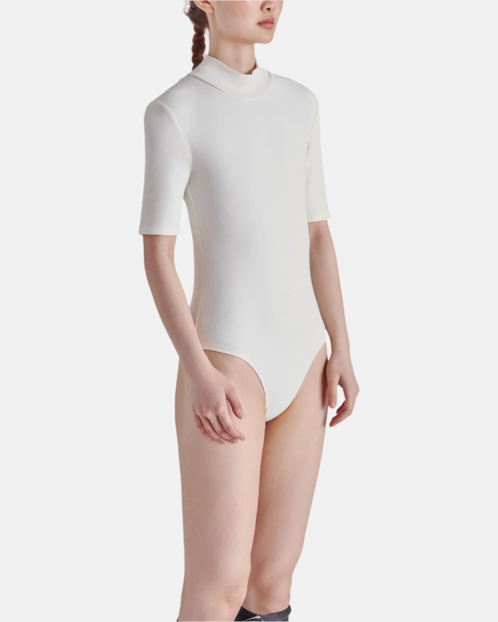 MOCK NECK BODYSUIT IVORY - Clothing - Steve Madden Canada