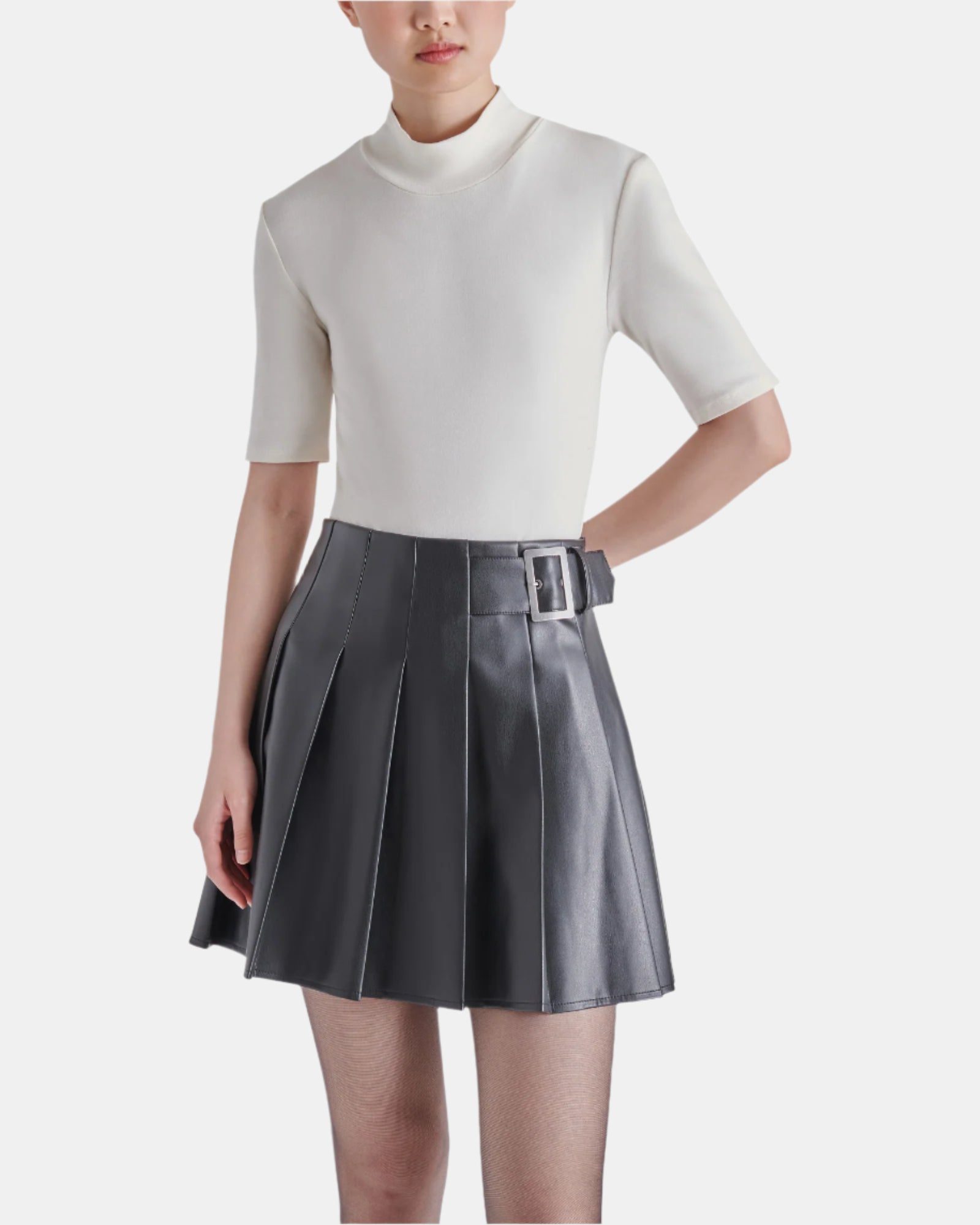 MOCK NECK BODYSUIT IVORY - Clothing - Steve Madden Canada
