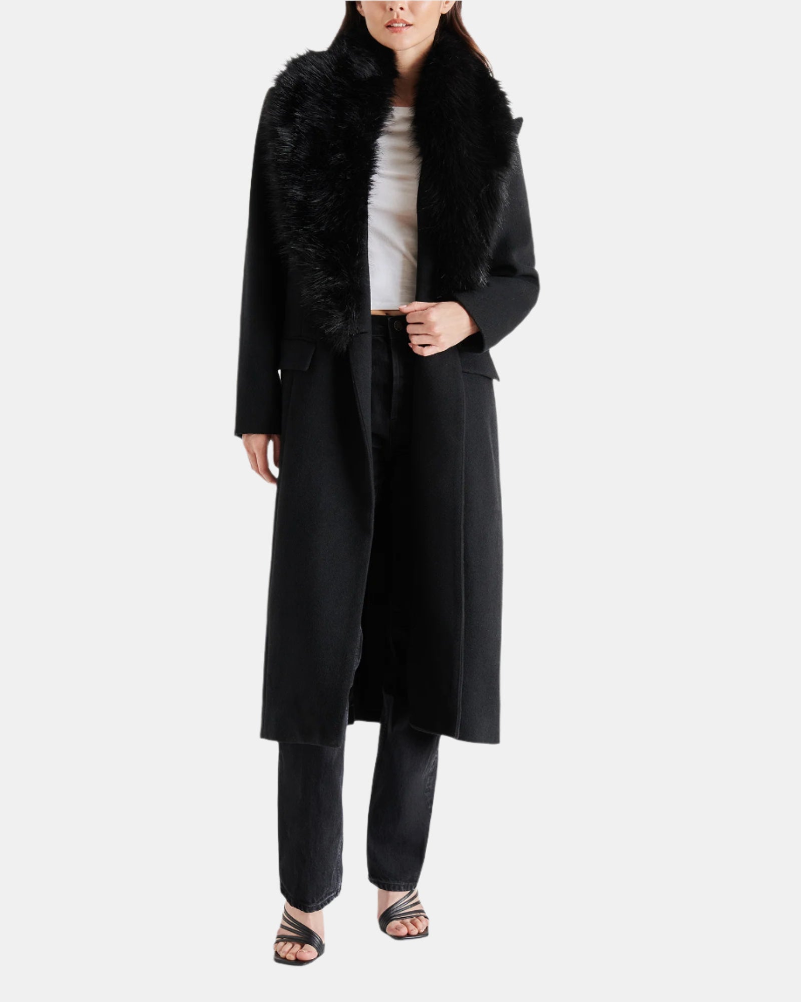 PRINCEE COAT BLACK - Clothing - Steve Madden Canada