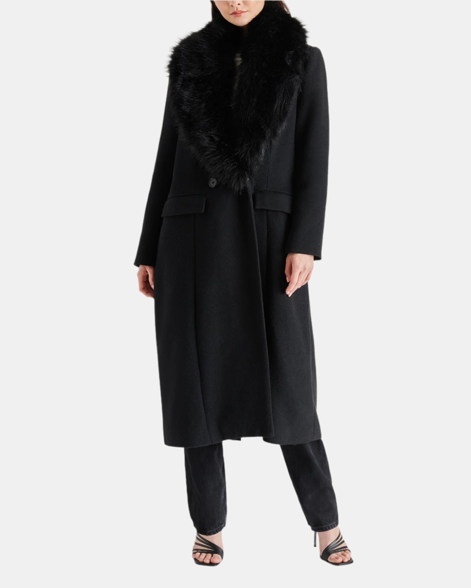 PRINCEE COAT BLACK - Clothing - Steve Madden Canada