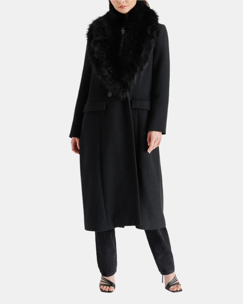 PRINCEE COAT BLACK - Clothing - Steve Madden Canada