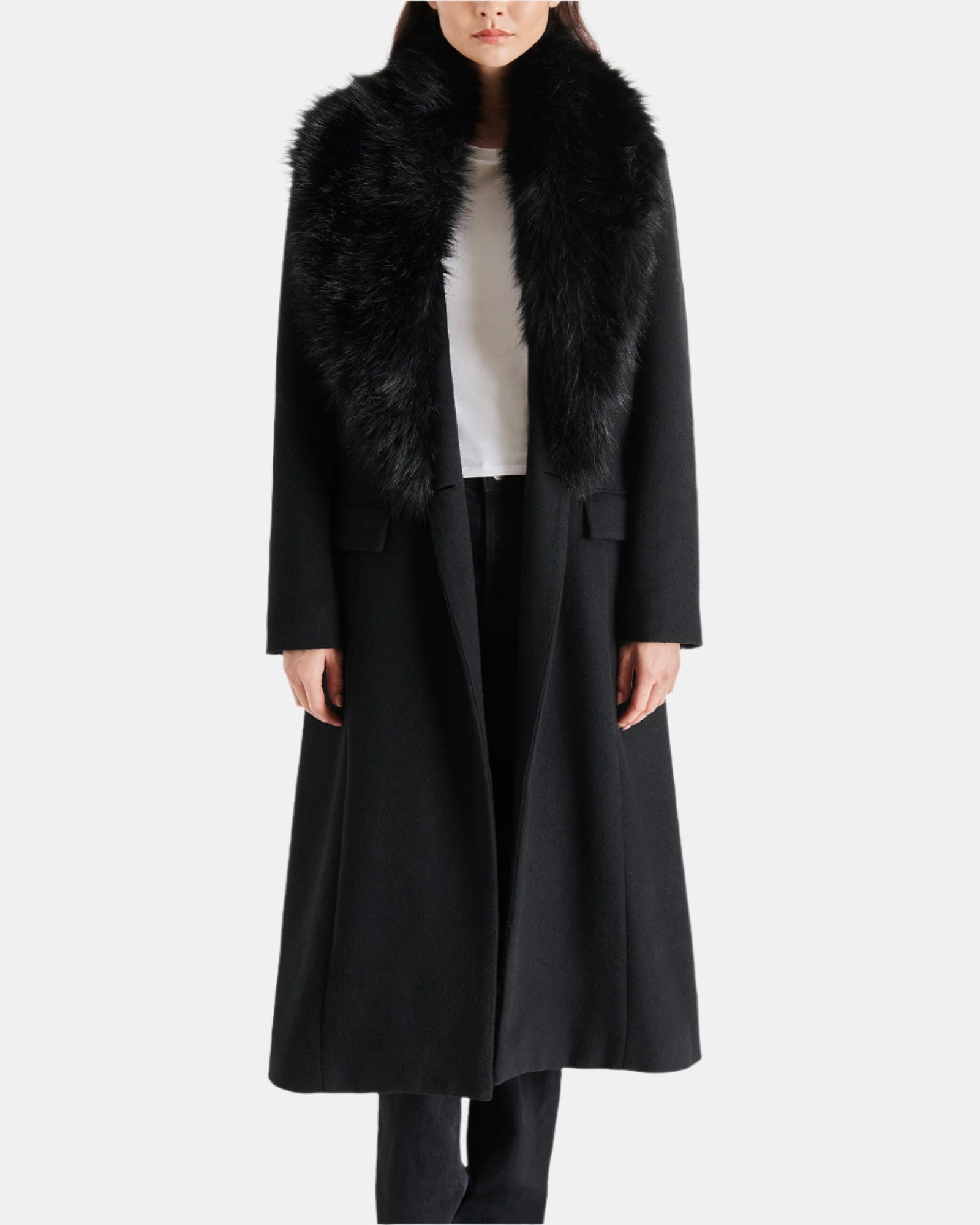 PRINCEE COAT BLACK - Clothing - Steve Madden Canada
