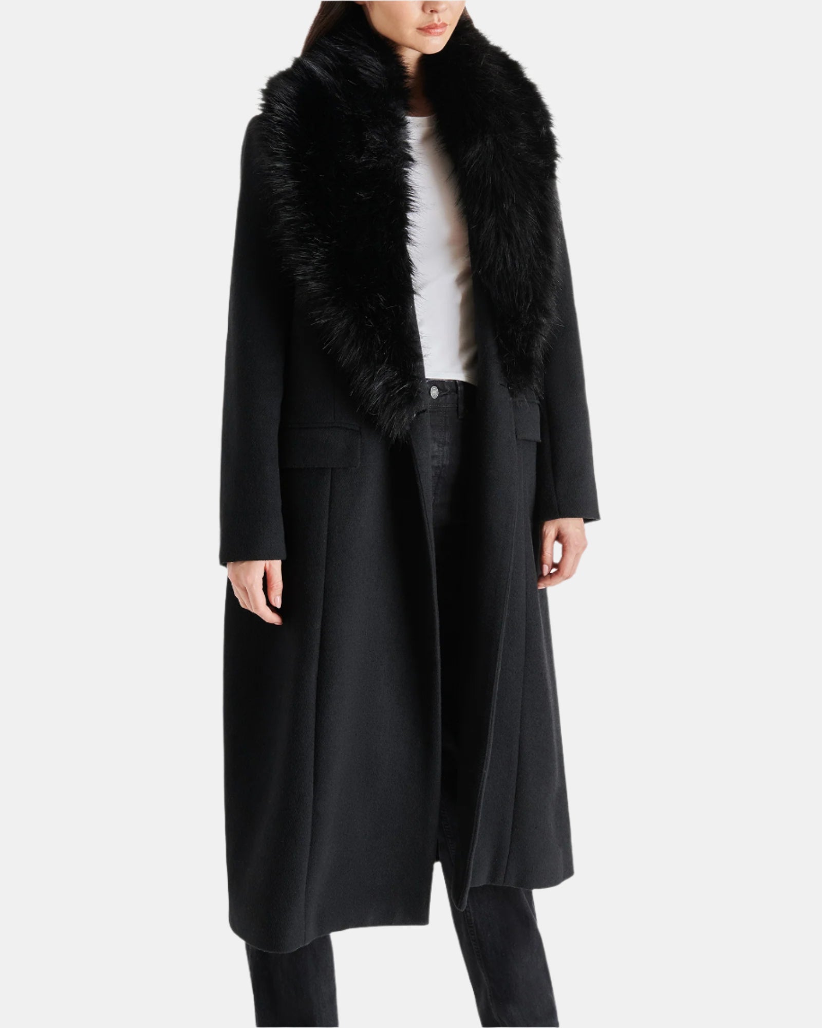 PRINCEE COAT BLACK - Clothing - Steve Madden Canada