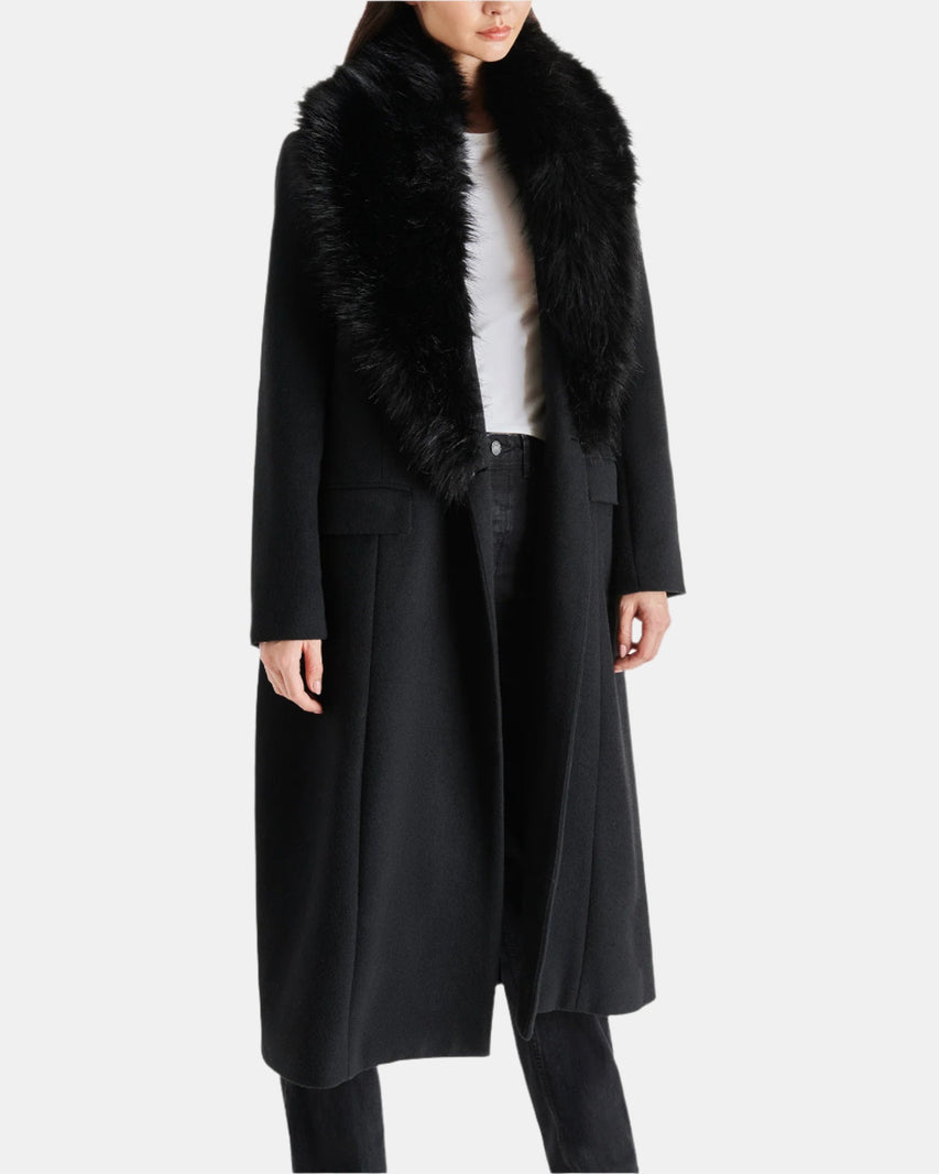 PRINCEE COAT BLACK - Clothing - Steve Madden Canada
