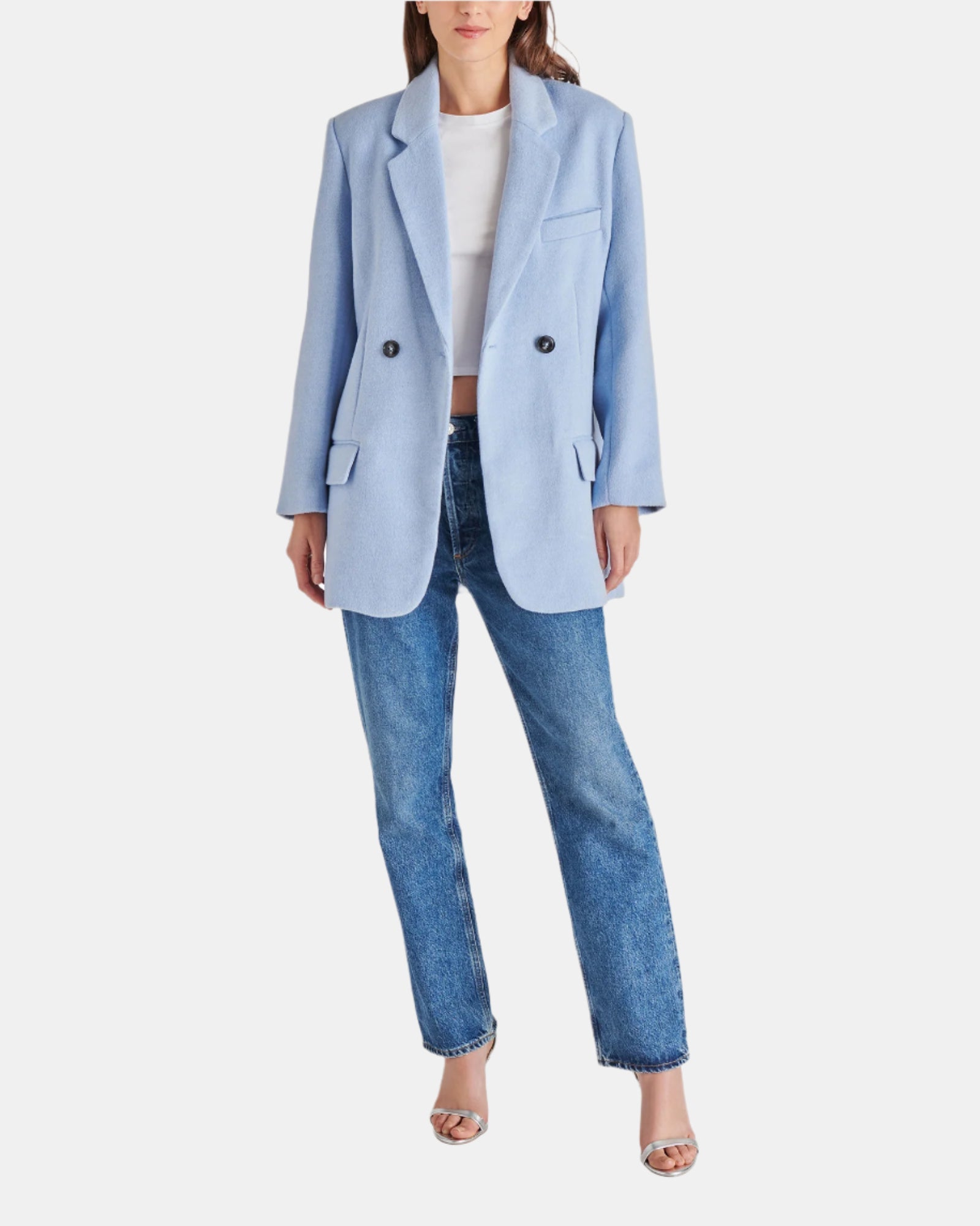 MYRA COAT BLUE - Clothing - Steve Madden Canada