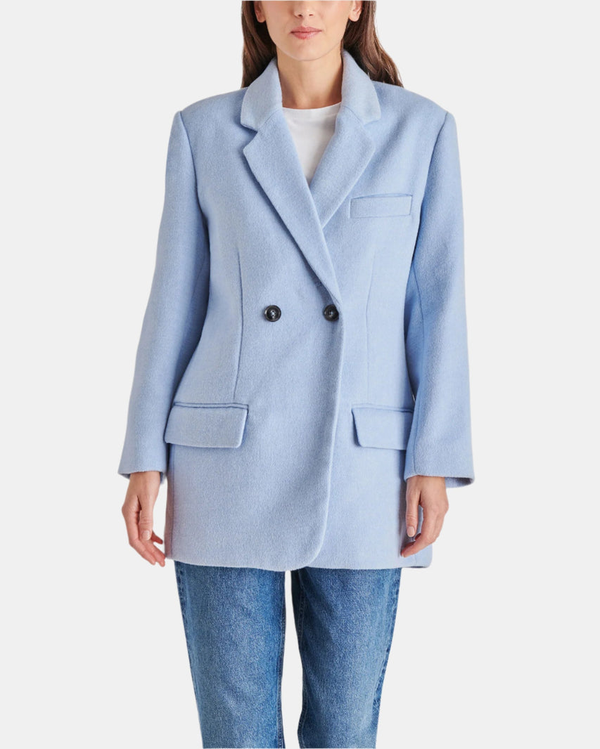 MYRA COAT BLUE - Clothing - Steve Madden Canada