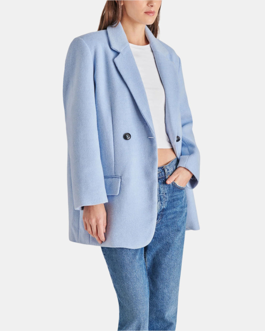 MYRA COAT BLUE - Clothing - Steve Madden Canada