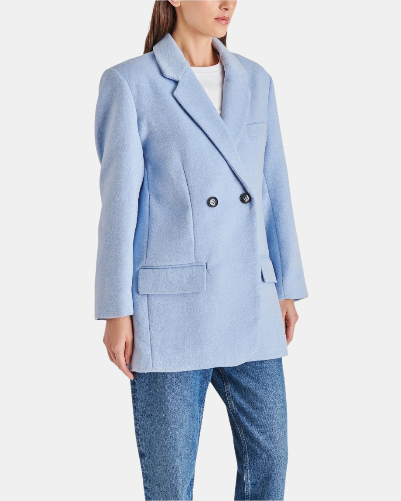 MYRA COAT BLUE - Clothing - Steve Madden Canada