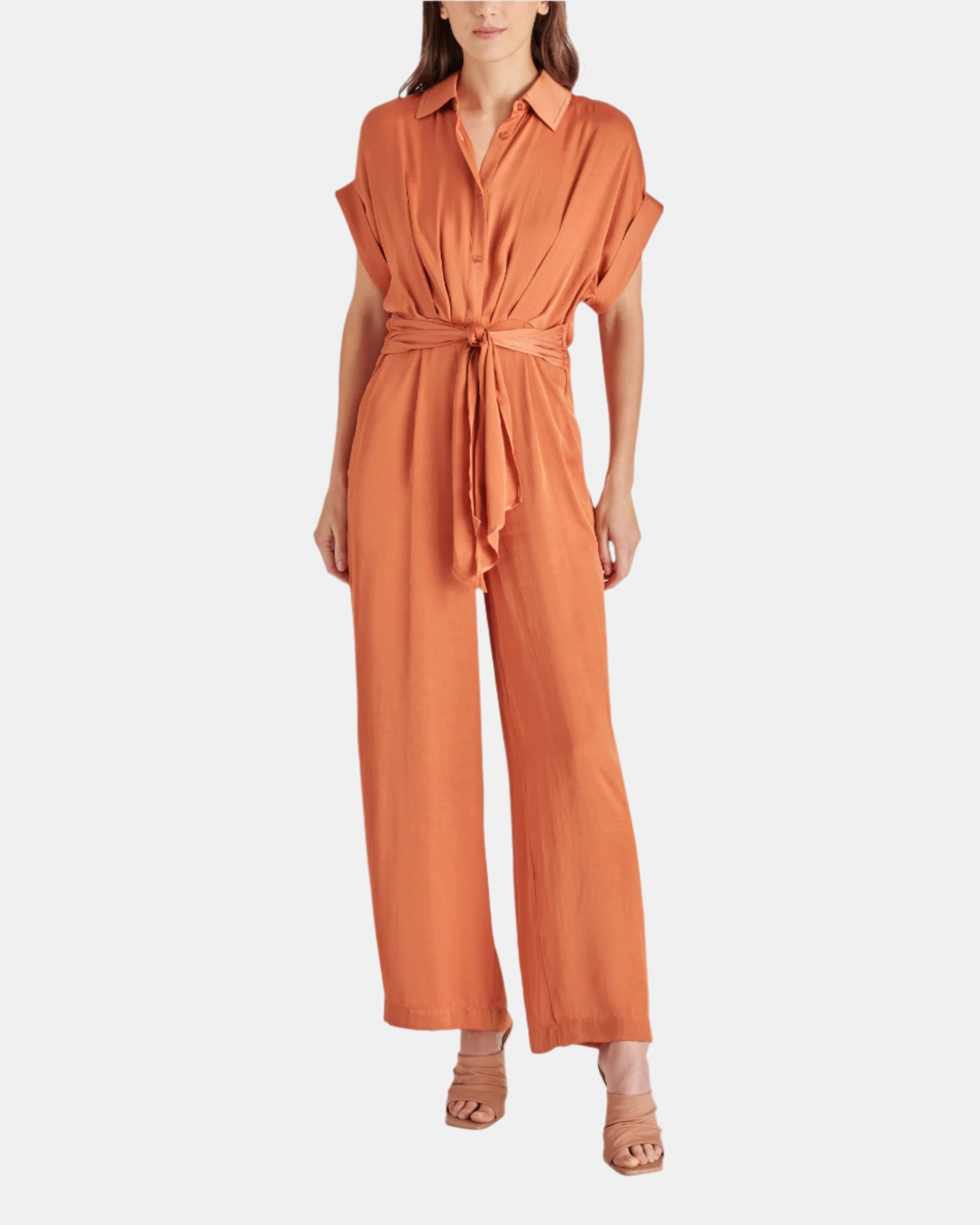 TORI JUMPSUIT BROWN MULTI - Clothing - Steve Madden Canada