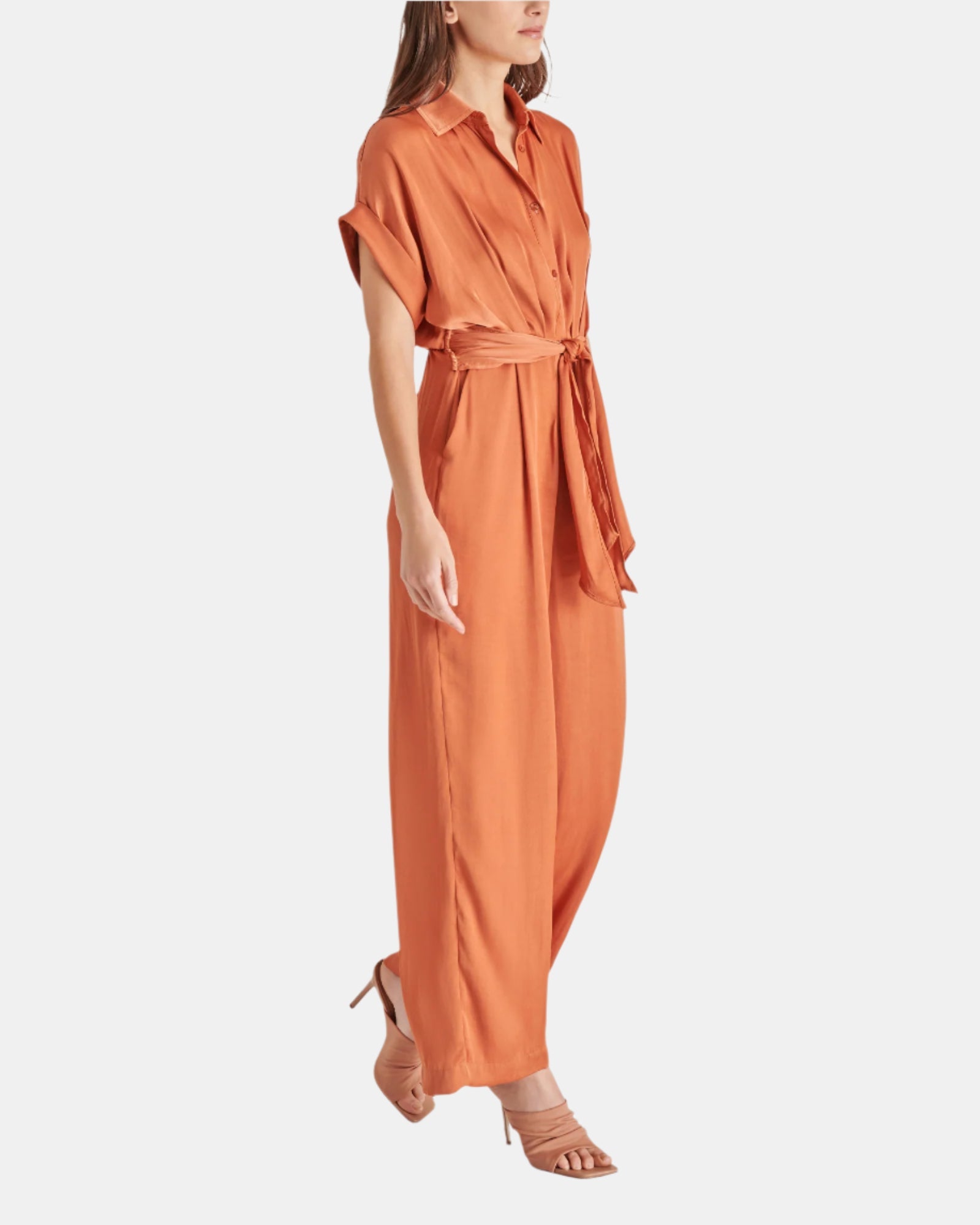 TORI JUMPSUIT BROWN MULTI - Clothing - Steve Madden Canada