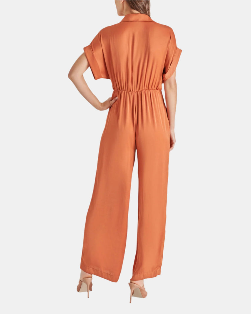 TORI JUMPSUIT BROWN MULTI - Clothing - Steve Madden Canada