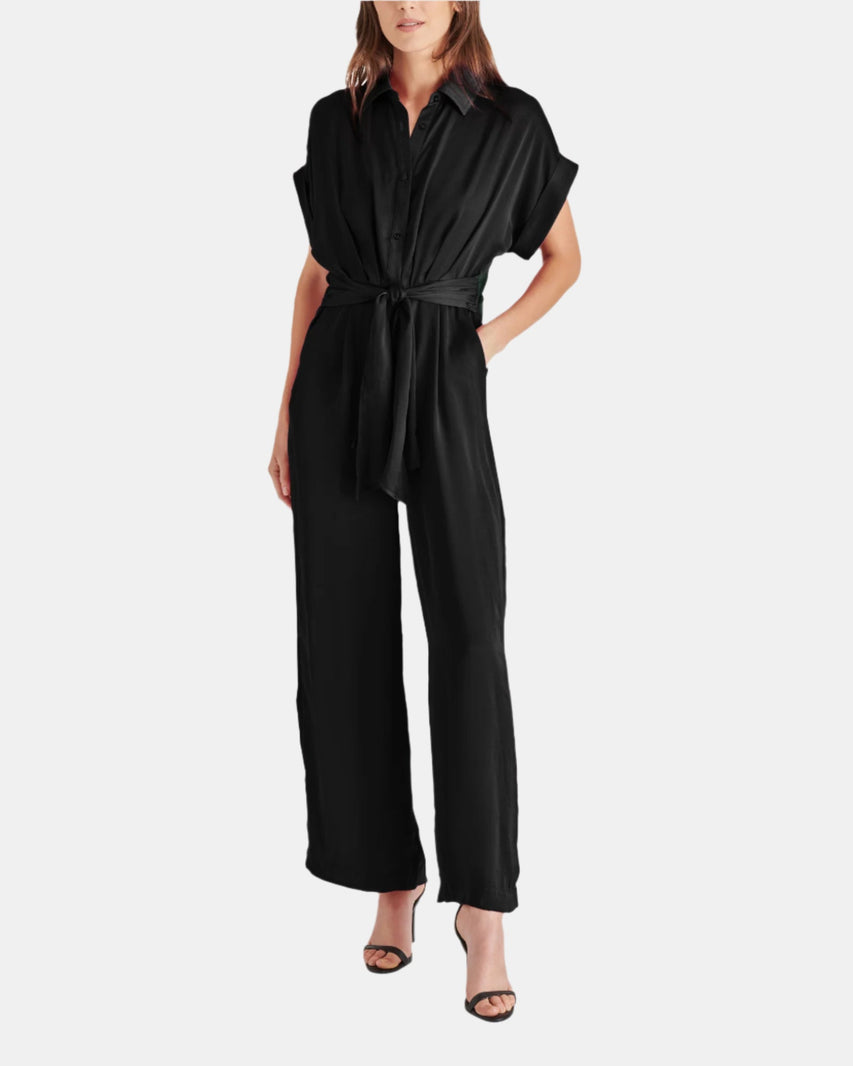 TORI JUMPSUIT BLACK - Clothing - Steve Madden Canada