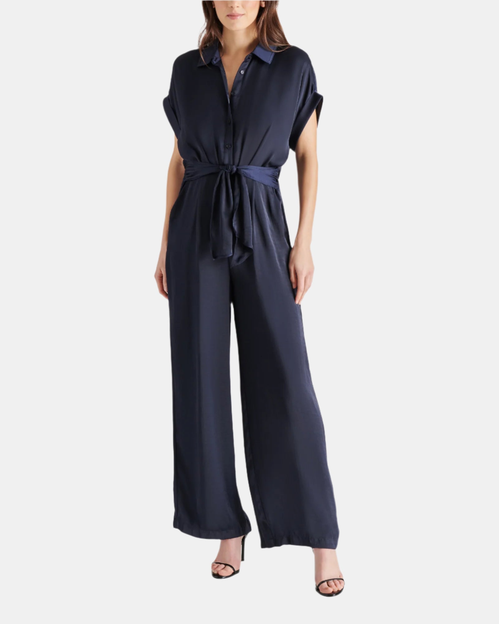 TORI JUMPSUIT NAVY - Clothing - Steve Madden Canada