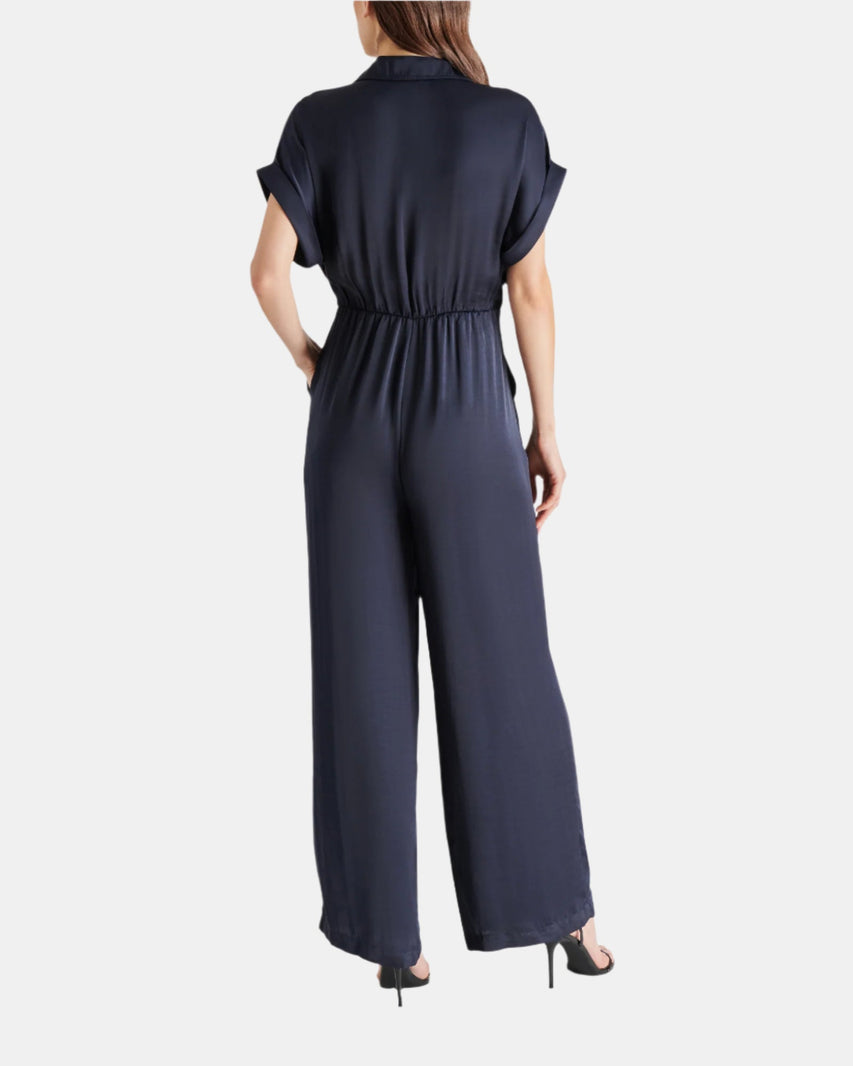 TORI JUMPSUIT NAVY - Clothing - Steve Madden Canada