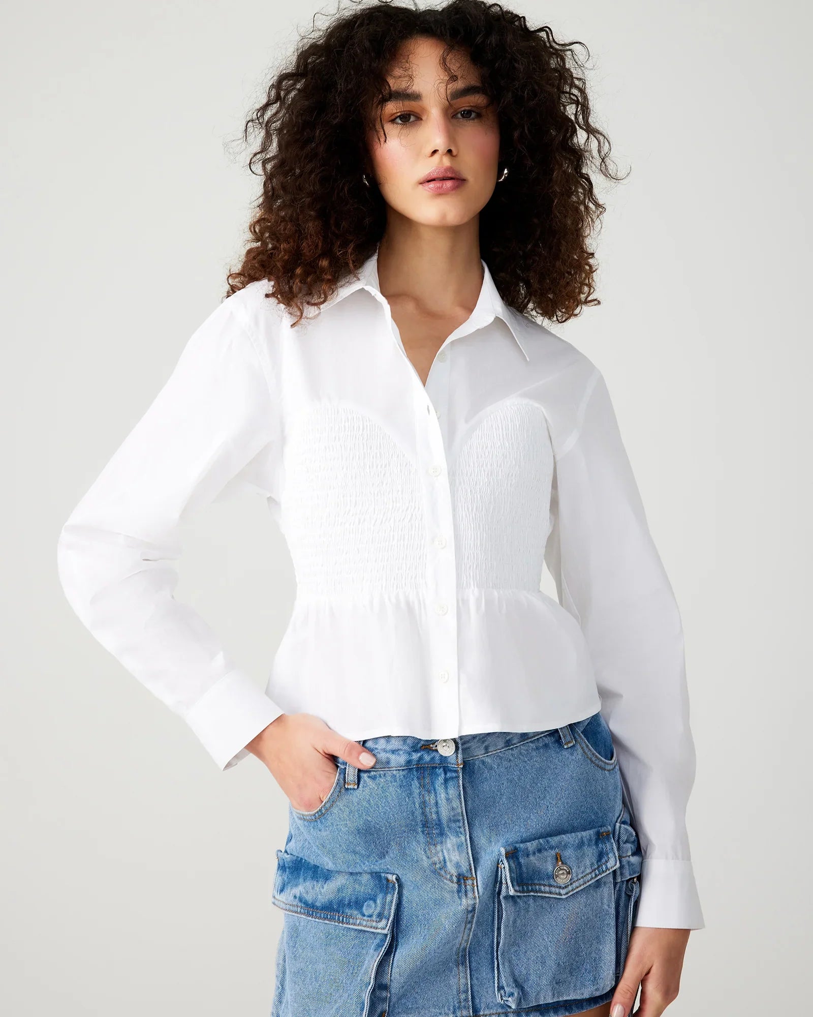 MARISOL TOP WHITE - Clothing - Steve Madden Canada
