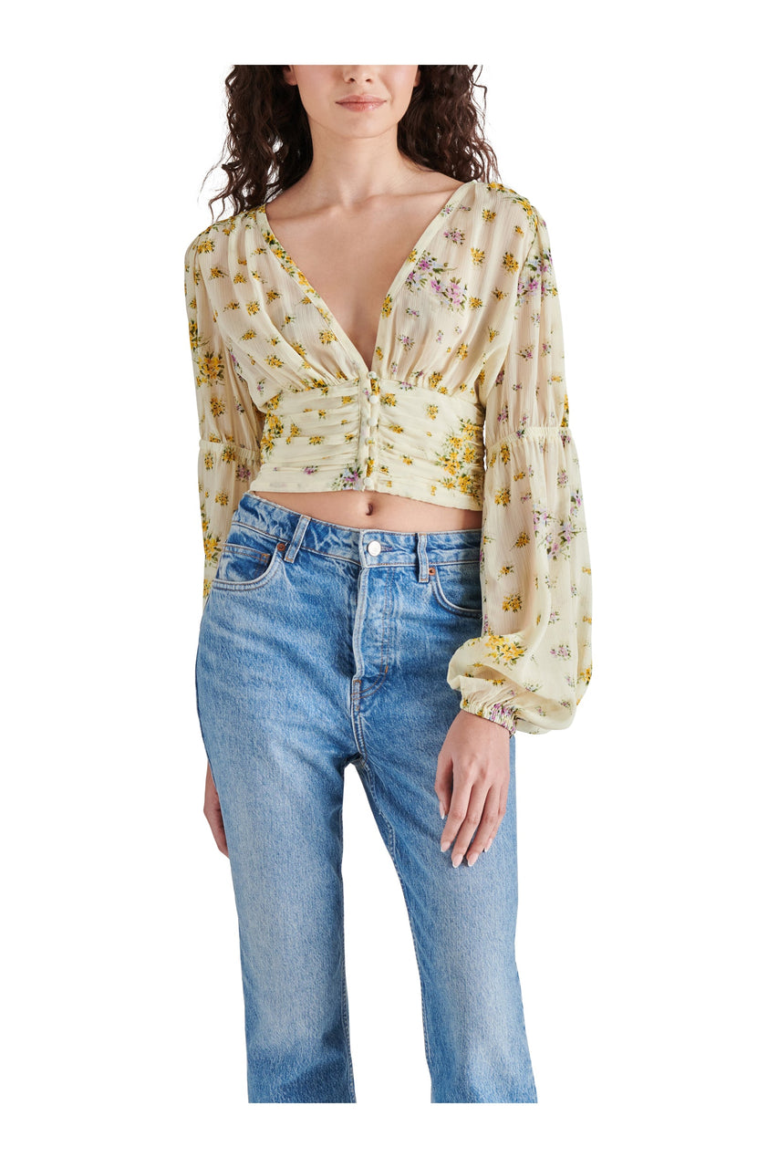 LEILANI TOP IVORY MULTI - Clothing - Steve Madden Canada