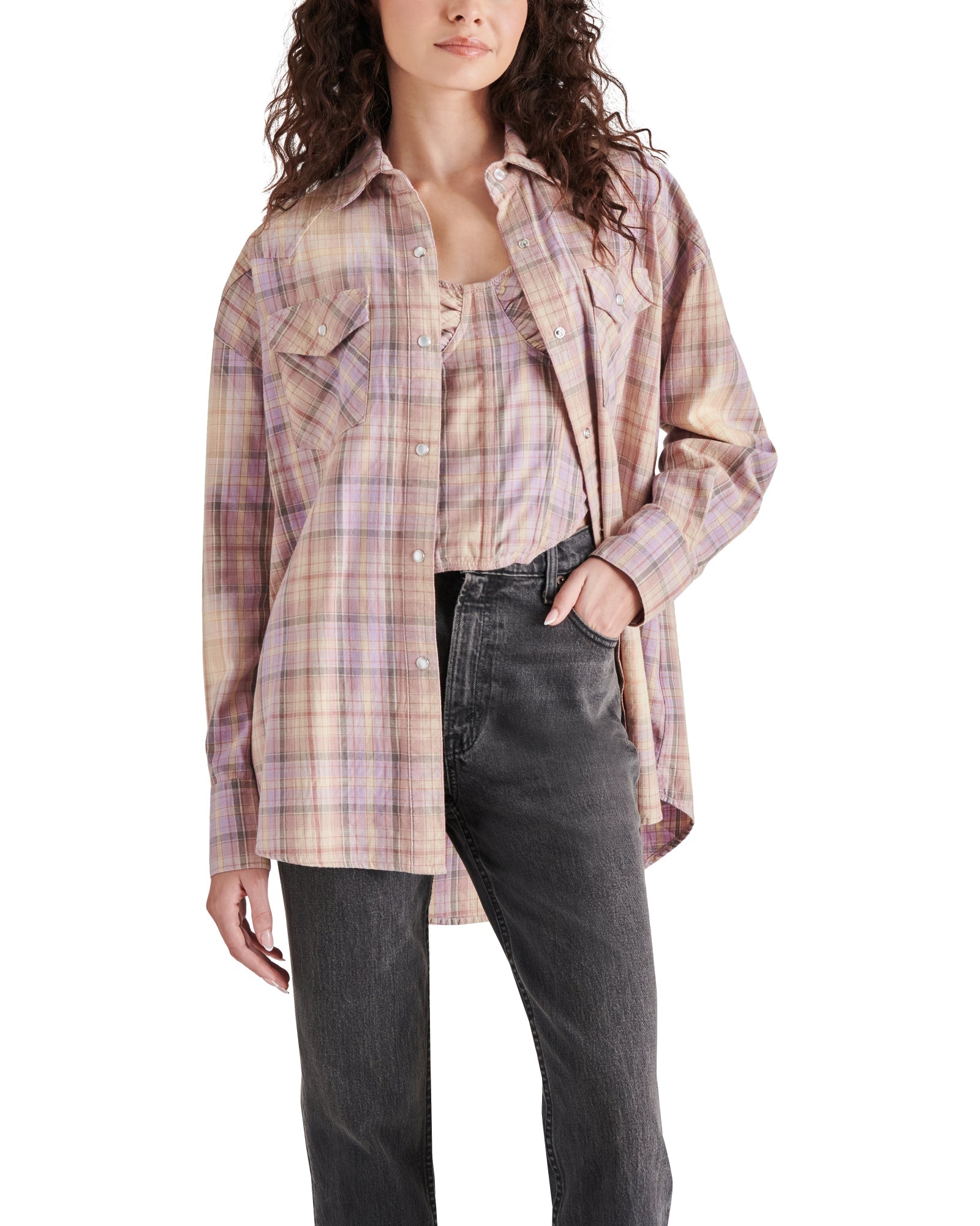 SALEM SHIRT PINK - Clothing - Steve Madden Canada
