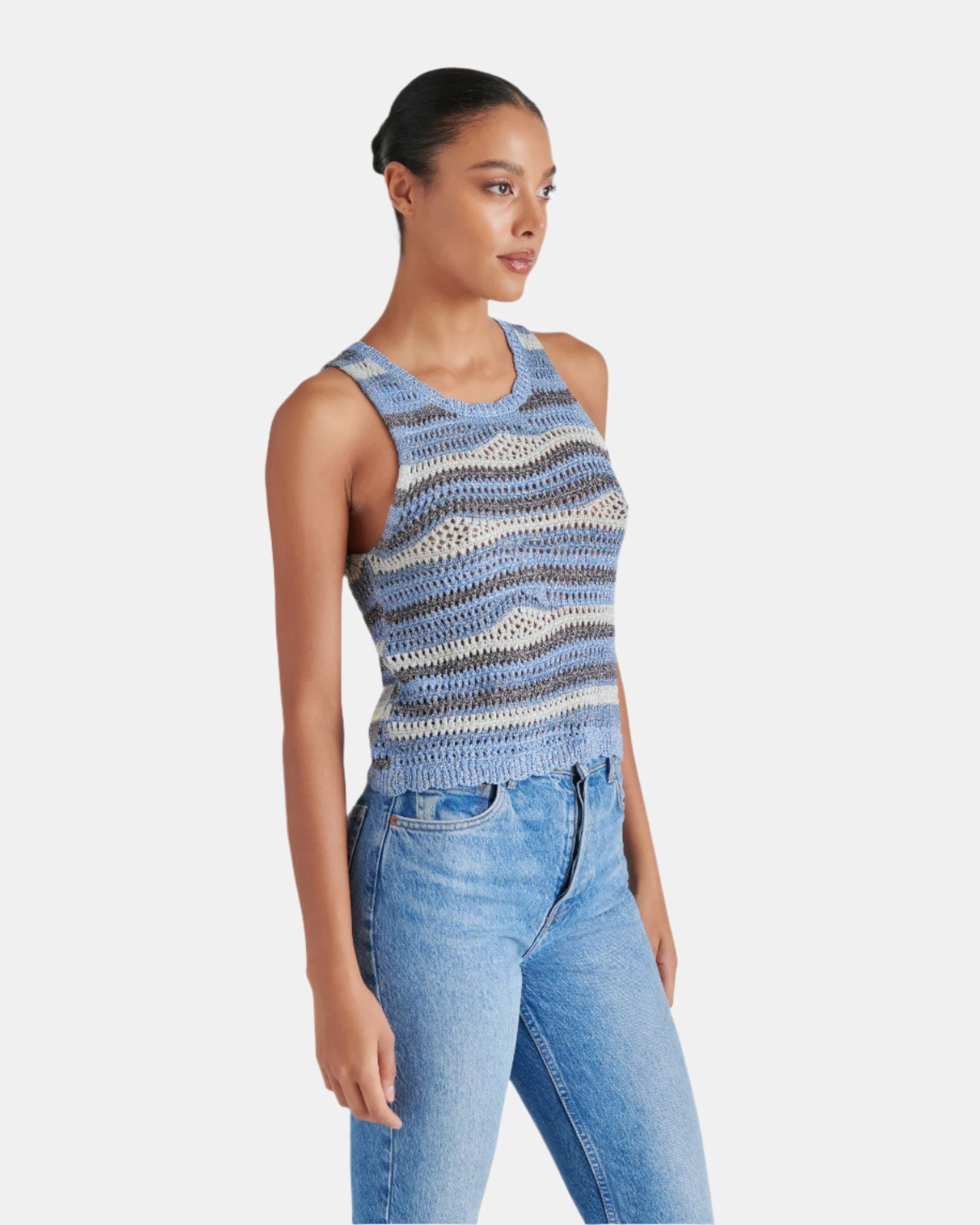 HANNAH SWEATER INDIGO - Clothing - Steve Madden Canada