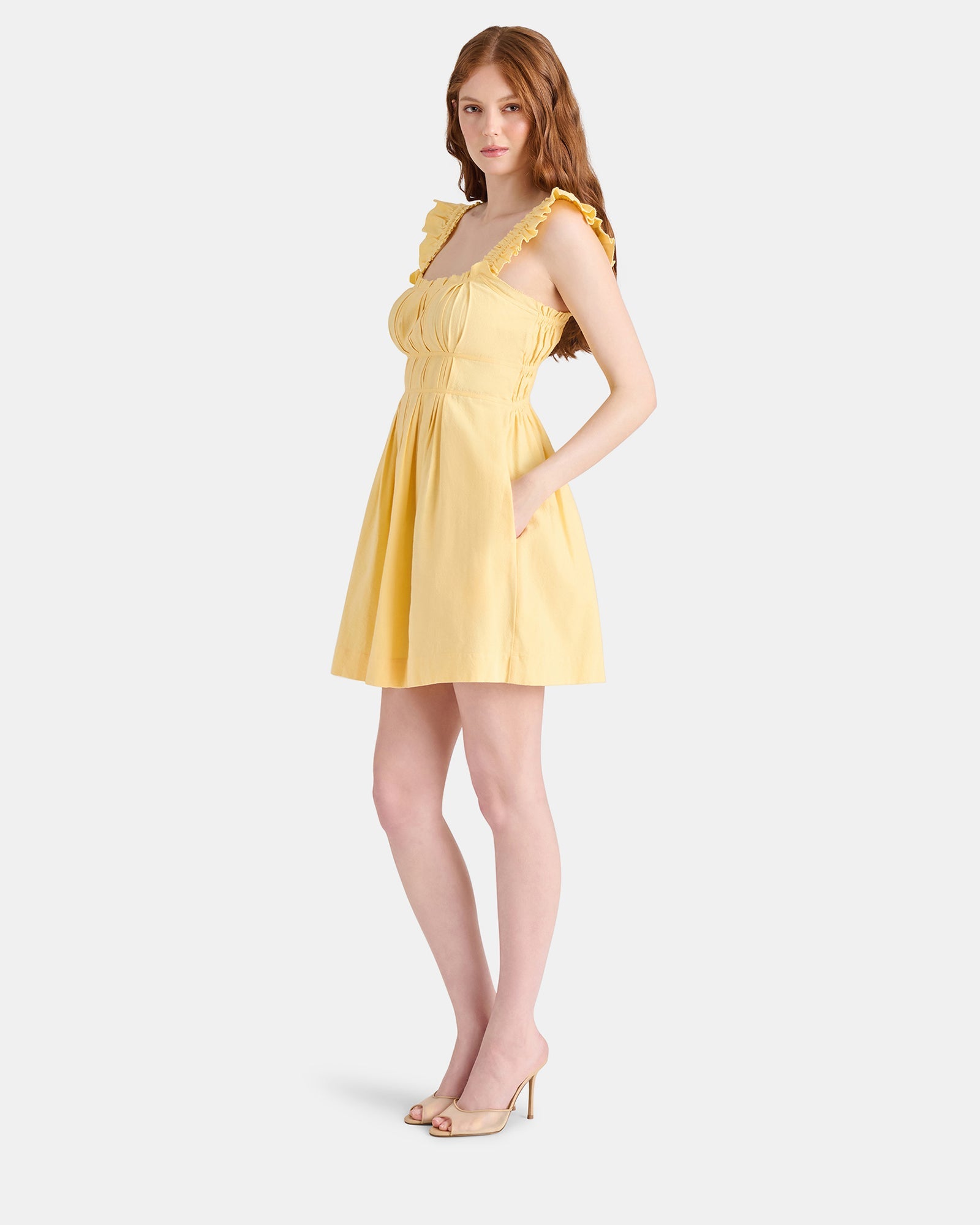 HARMONY DRESS YELLOW - Clothing - Steve Madden Canada