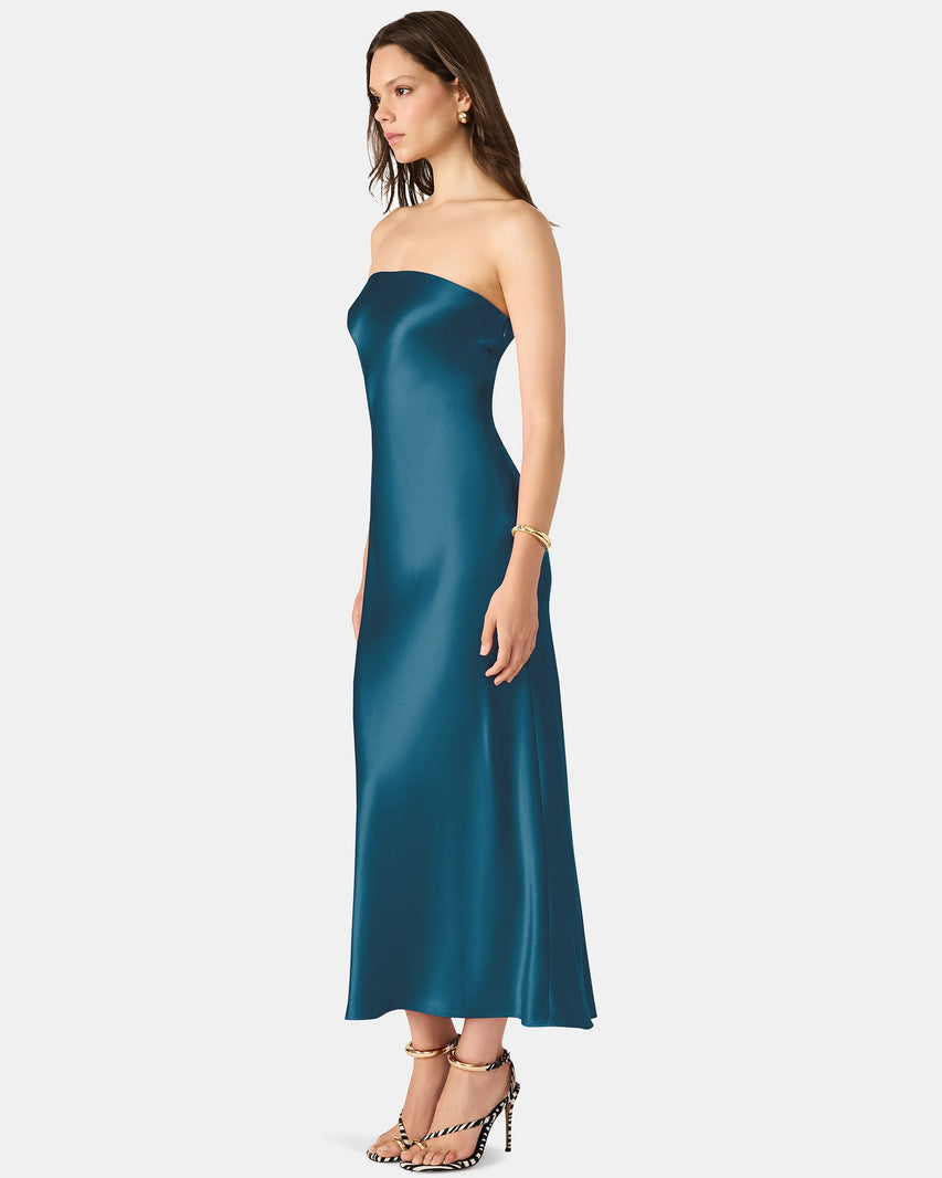 JESSAMINE DRESS TEAL - Clothing - Steve Madden Canada