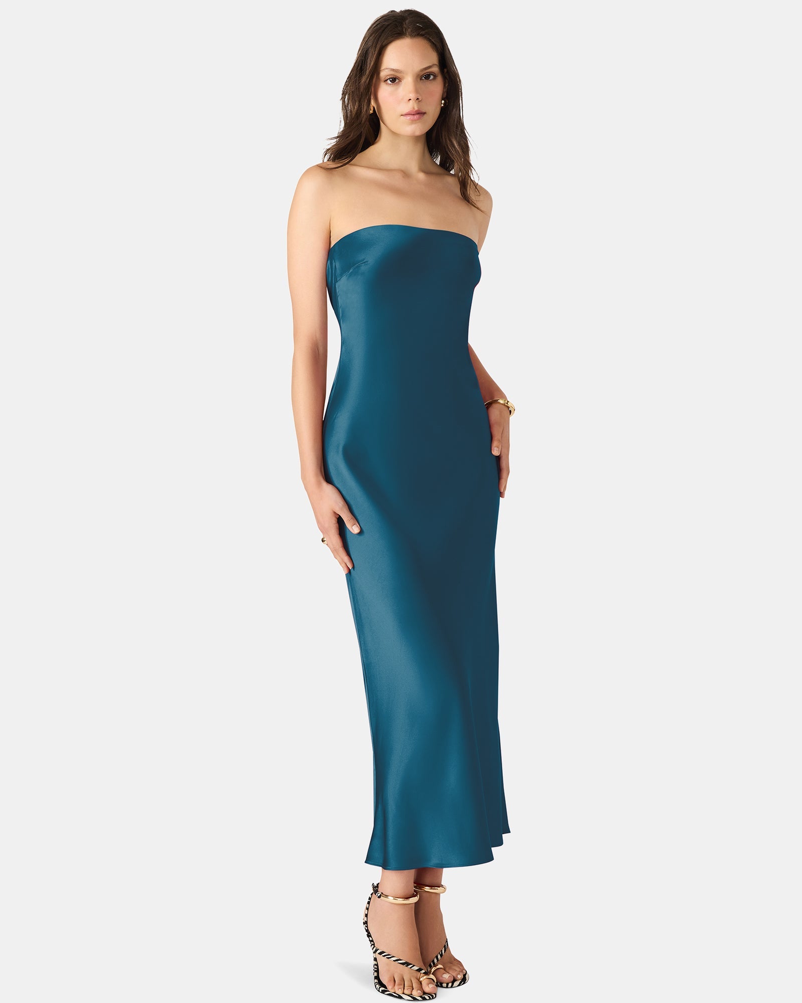 JESSAMINE DRESS TEAL - Clothing - Steve Madden Canada