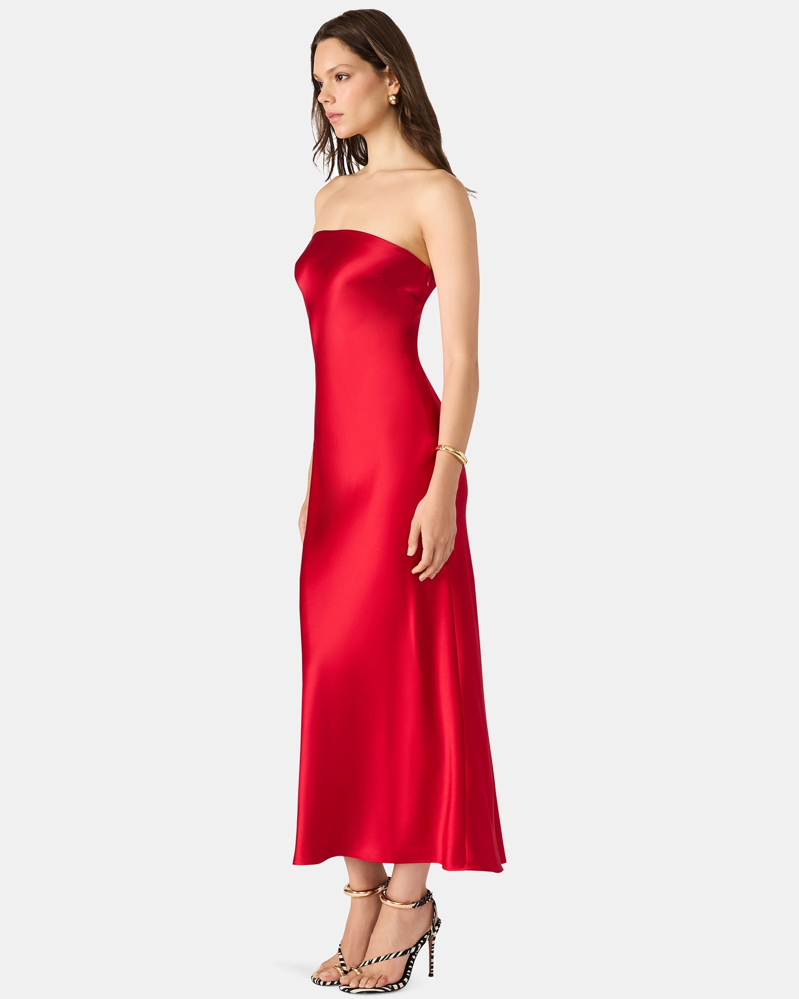 JESSAMINE DRESS RED - Clothing - Steve Madden Canada