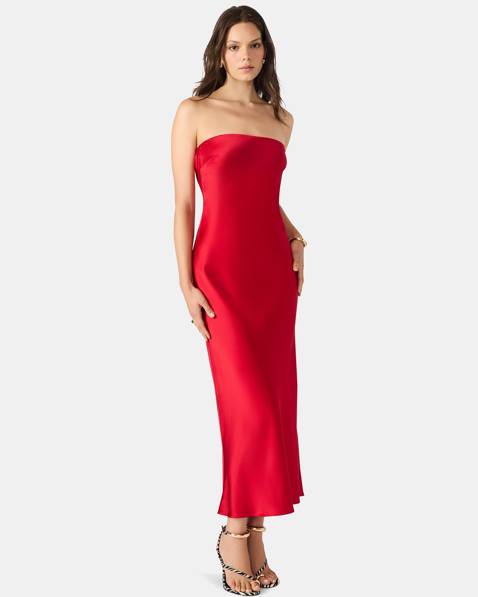 JESSAMINE DRESS RED - Clothing - Steve Madden Canada