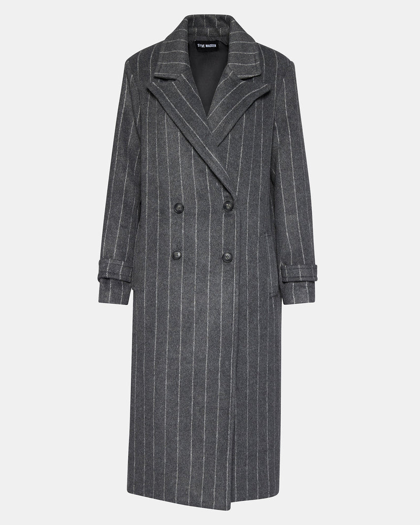 PRINCE COAT GREY - Clothing - Steve Madden Canada