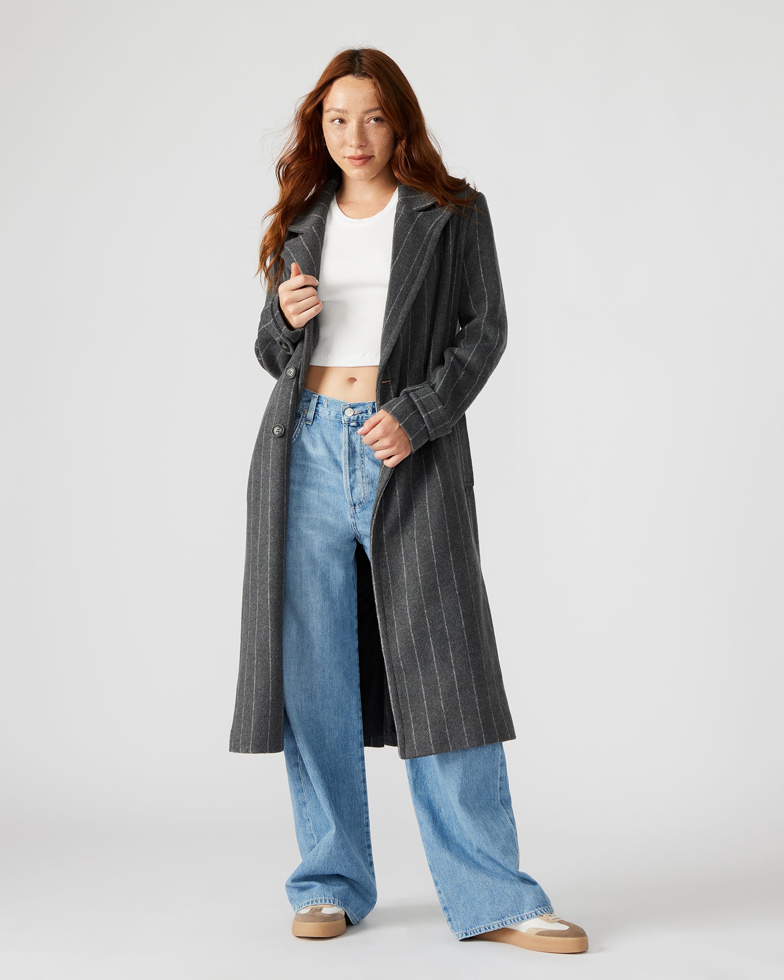 PRINCE COAT GREY - Clothing - Steve Madden Canada