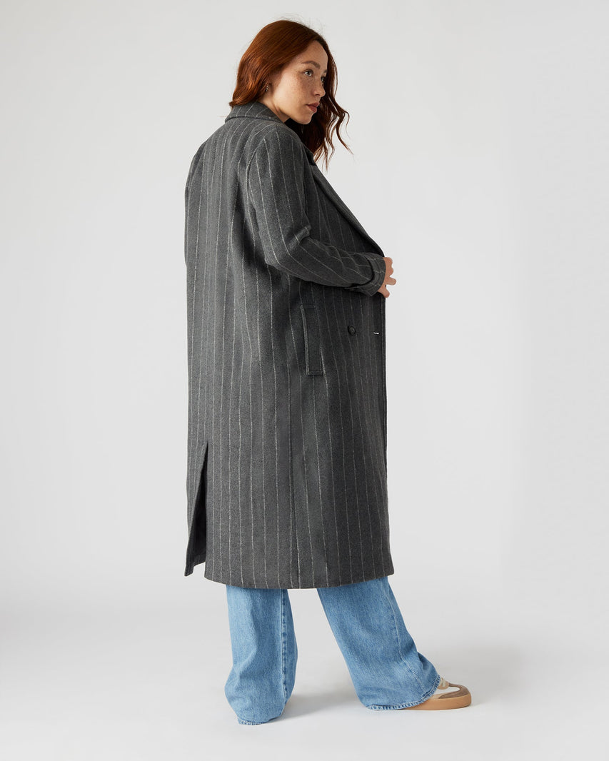 PRINCE COAT GREY - Clothing - Steve Madden Canada