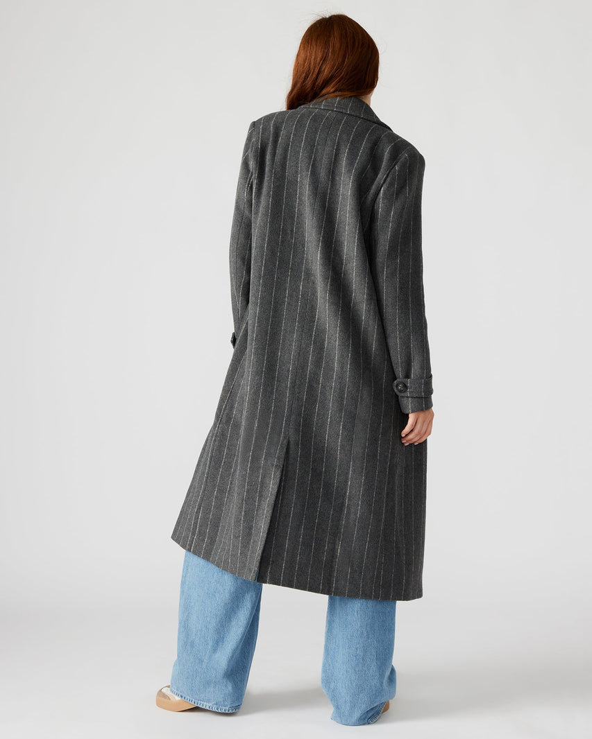 PRINCE COAT GREY - Clothing - Steve Madden Canada