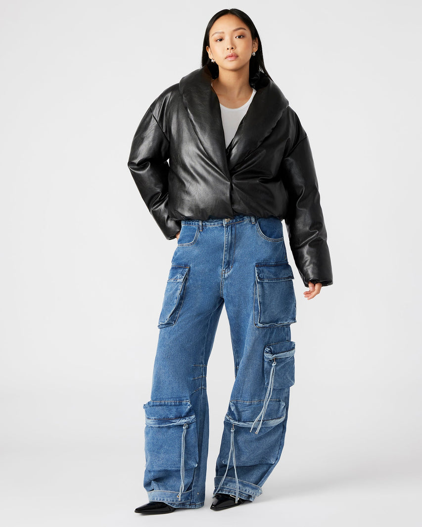 EVY JACKET BLACK - Clothing - Steve Madden Canada
