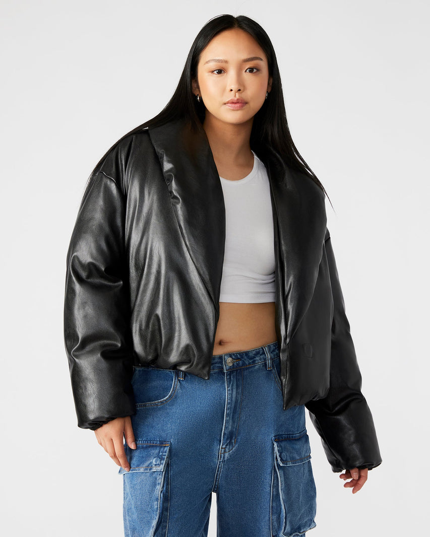 EVY JACKET BLACK - Clothing - Steve Madden Canada