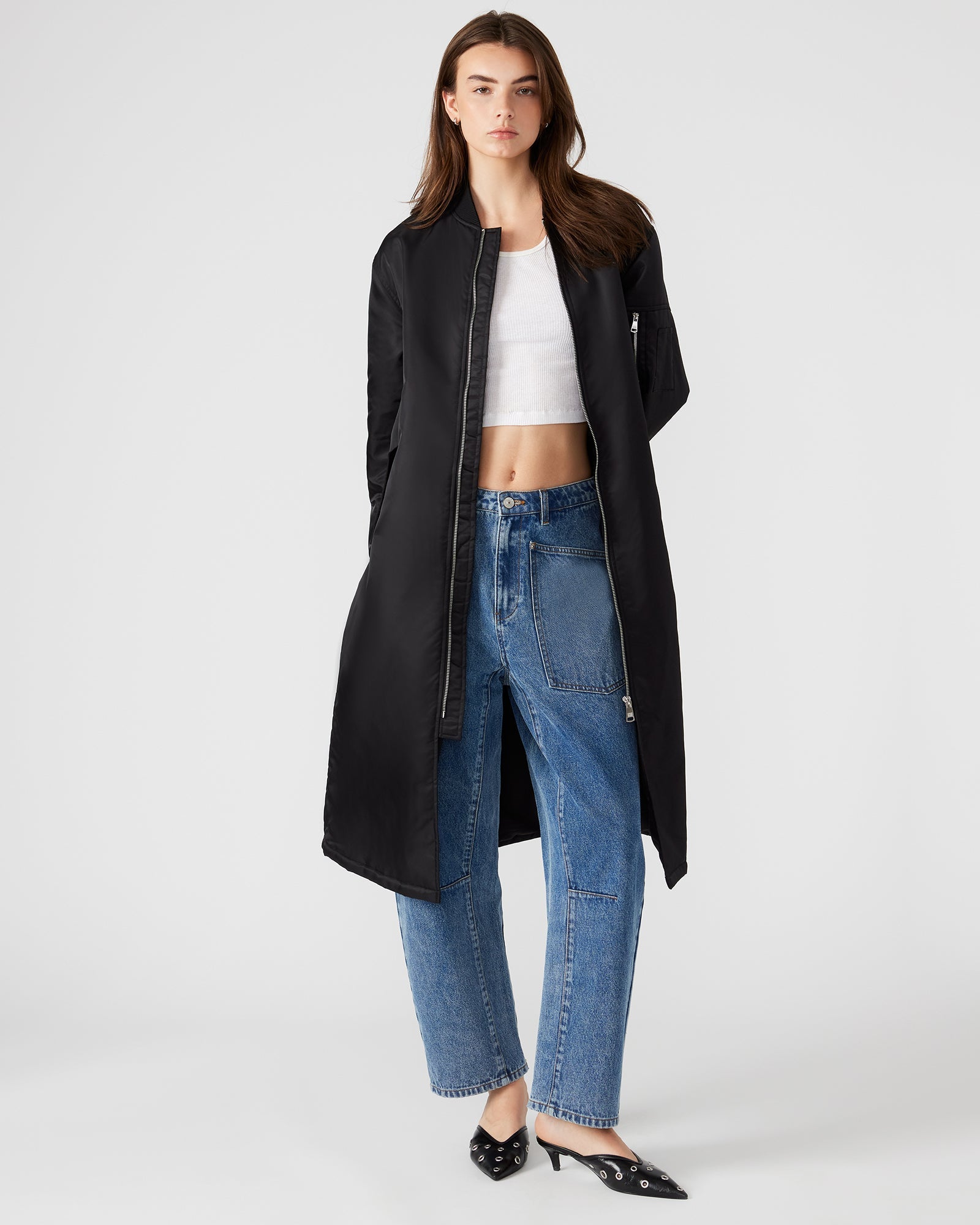 VINDY COAT BLACK - Clothing - Steve Madden Canada