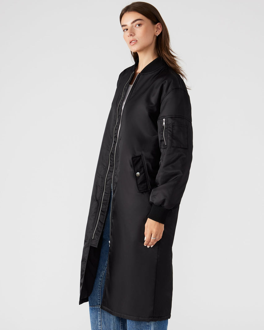 VINDY COAT BLACK - Clothing - Steve Madden Canada